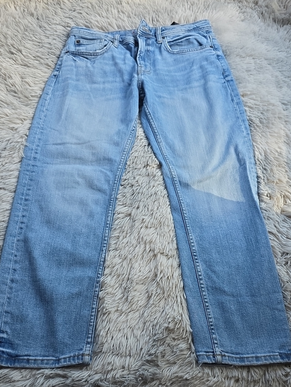 Zara Light Blue Straight-Leg Women’s Jeans
